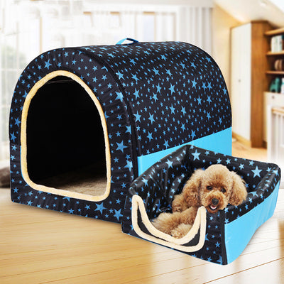 Pet Big Dog House Fully Removable And Washable Pet Kennel Cylinder Portable Dog House Golden Retriever Kennel