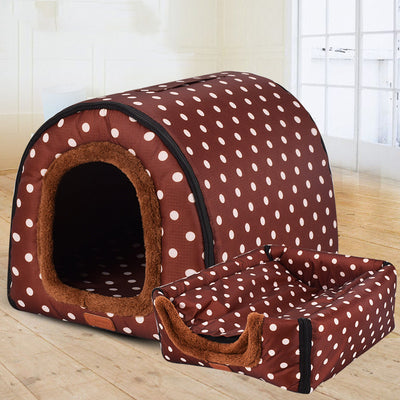 Pet Big Dog House Fully Removable And Washable Pet Kennel Cylinder Portable Dog House Golden Retriever Kennel