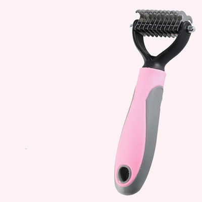 Pets Fur Knot Cutter Dog Grooming Shedding Tools Pet Cat Hair Removal Double-sided Comb Brush