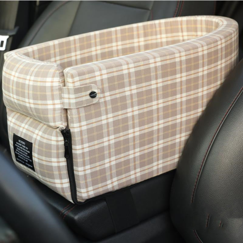 Portable Pet Dog Car Seat Central Control Nonslip Dog Carriers Safe Car Armrest Box Booster Kennel Bed For Small Cat Dog Travel