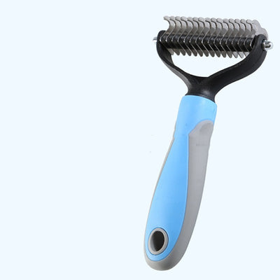 Pets Fur Knot Cutter Dog Grooming Shedding Tools Pet Cat Hair Removal Double-sided Comb Brush