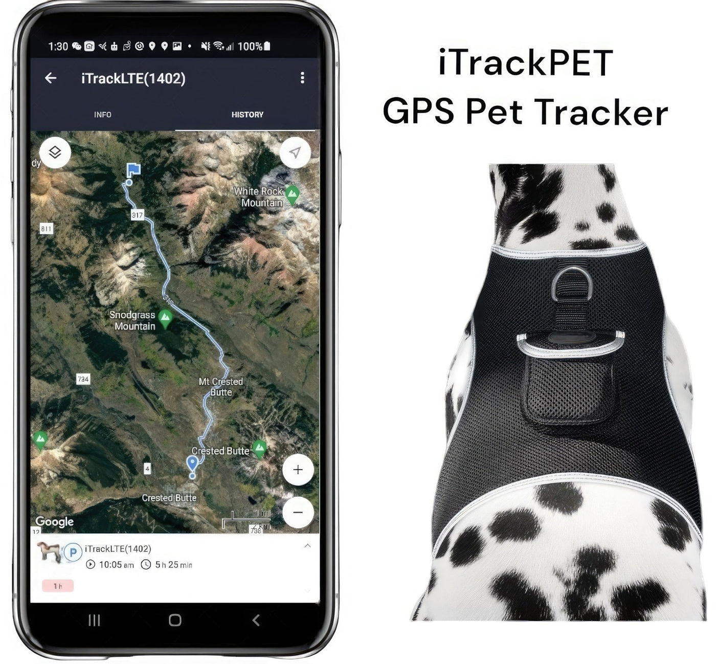 Pet Tracker Mini GPS Dog Tracking Device Made from Pet-Friendly Materials Size: S