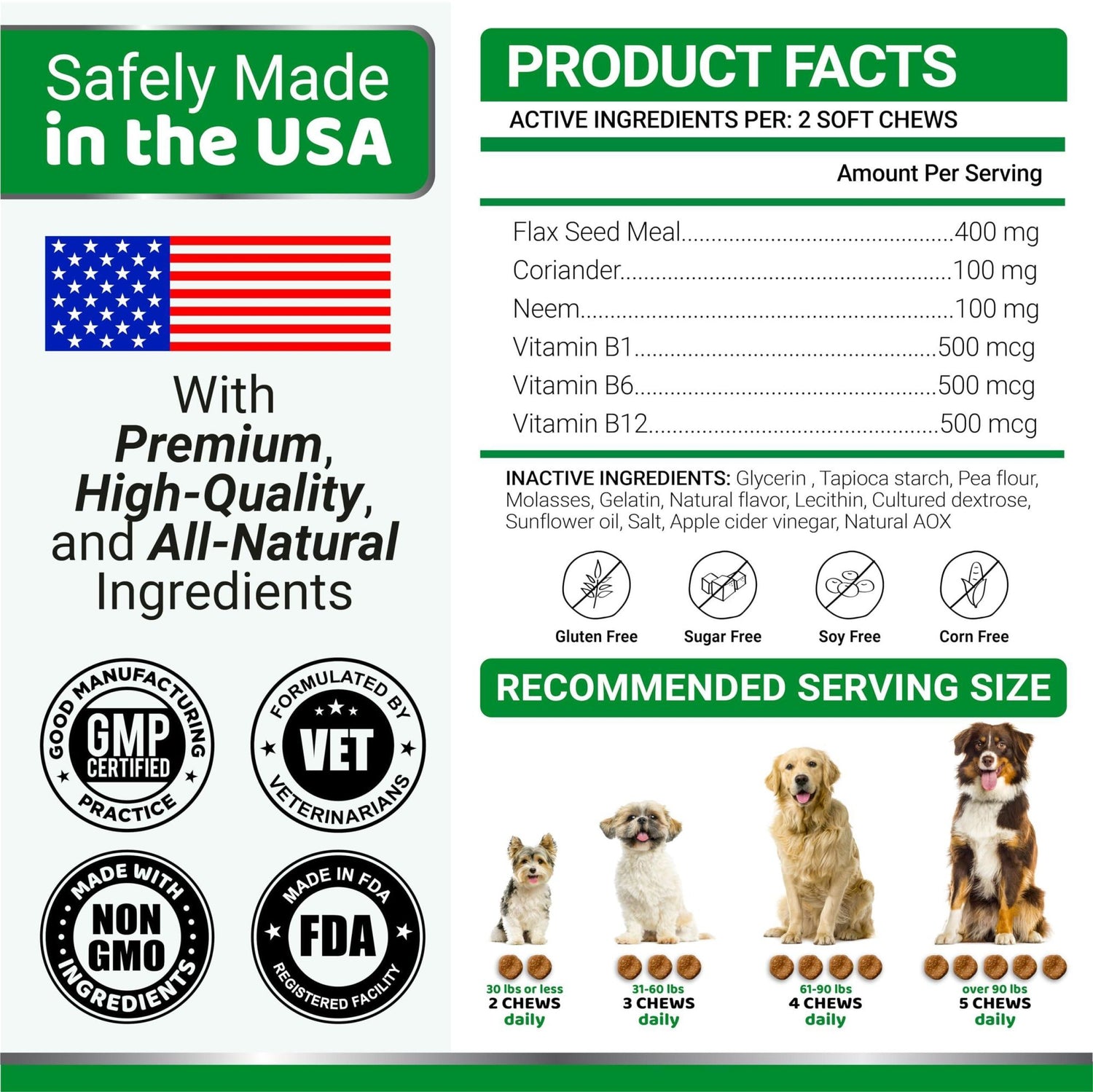 Flea and Tick Prevention for Dogs Chewables 170 Treats Natural Dog Flea and Tick Treatment All Breeds &amp; Ages Made in USA