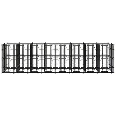 Outdoor Dog Kennel Steel 158.8 ft²