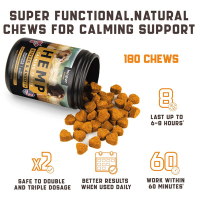 Calming Chews for Dogs with Hemp Oil Aid During