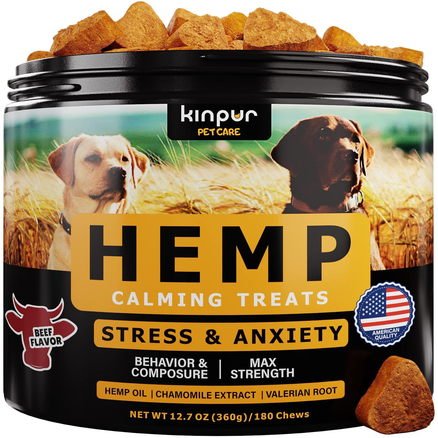 Calming Chews for Dogs with Hemp Oil Aid During