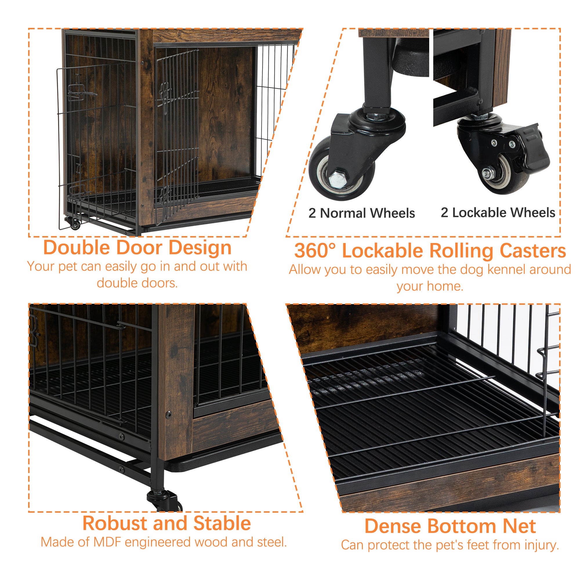 38 Inch Heavy-Duty Dog Crate Furniture