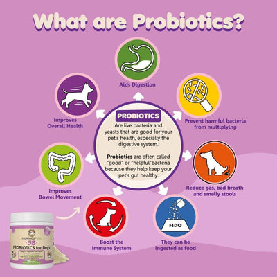 Probiotics for Dogs & Puppies Extra Strength 9 Species 5 Billion CFU per Scoop of Dog Probiotics and Digestive Enzymes for Dogs Support Fiber for Dogs  Dog Allergy Relief Powder Probiotic for Dogs