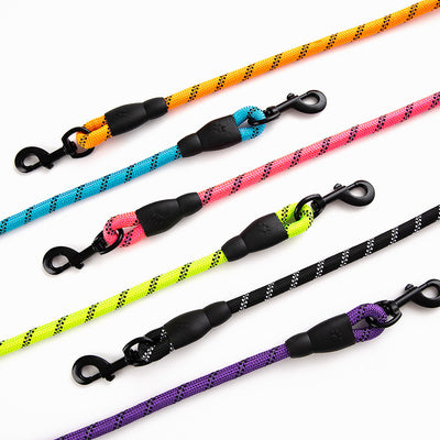 Strong Dog Leash with Zipper Pouch;  Comfortable Padded Handle and Highly Reflective Threads Dog Leashes for Small Medium and Large Dogs