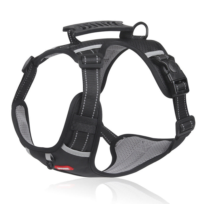 No Pull Pet Harness For Dog & Cat; Adjustable Soft Padded Large Dog Harness With Easy Control Handle