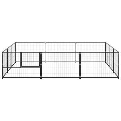 Dog Kennel Black 96.9 ft² Steel