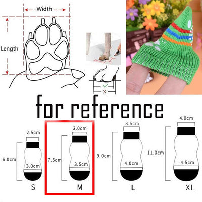 4 Pcs Dog Knitted Pet Socks Cartoon Cute Christmas Puppy